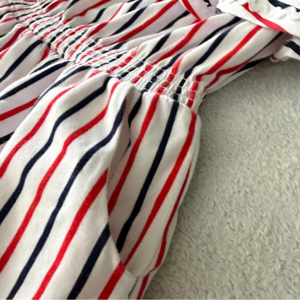 Janie and Jack | Red White & You Stripe Romper | 4 - Picture 7 of 12